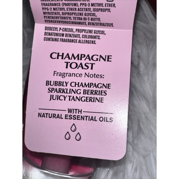 4 Bath Body Works CHAMPAGNE TOAST Wallflower Home Scent Oil Refill Bulb NEW B8 - Picture 10 of 10